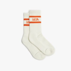 ICONIC SOCKS COTTON WHITE ORANGE
