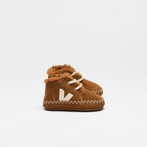 BABY FURED SUEDE VEJA X BONPOINT COGNAC CASHEW