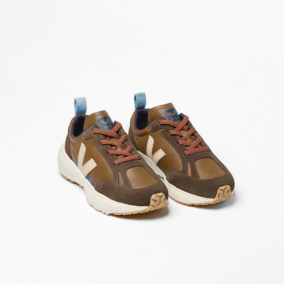 CANARY ELASTIC LACES LEATHER VEJA X BONPOINT BROWN ALMOND - Image 2