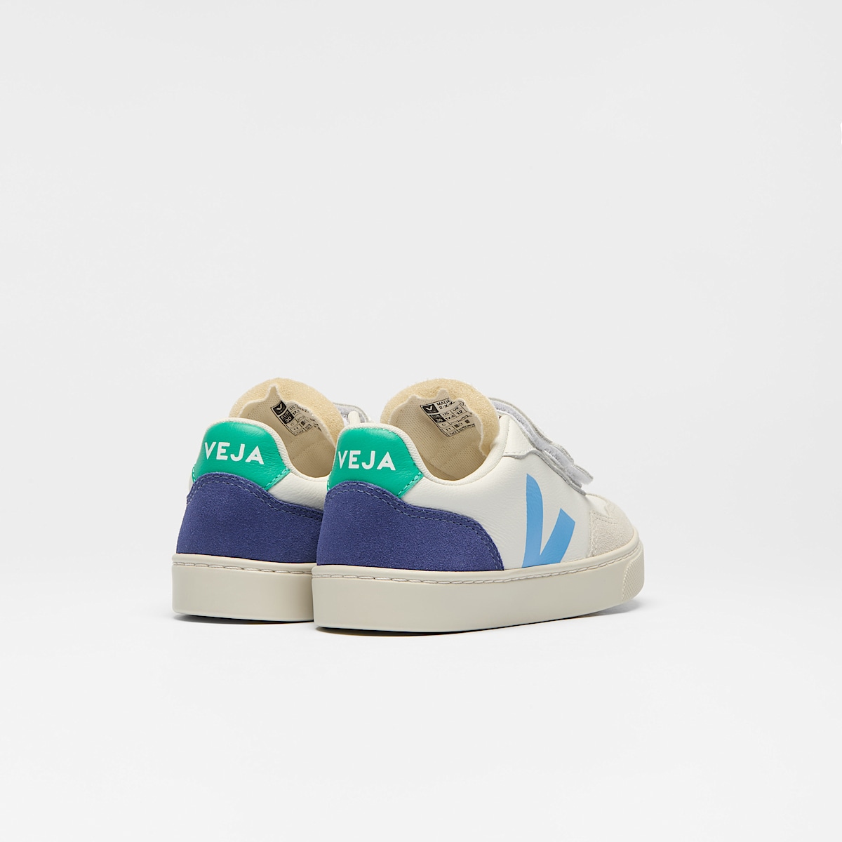 V-90 LEATHER WHITE CELESTE COBALT - Image 3