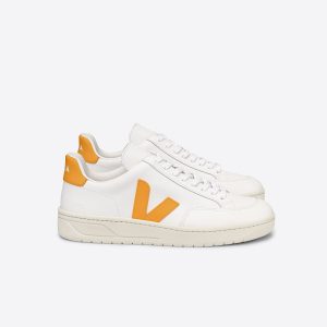 V-12 LEATHER WHITE OURO