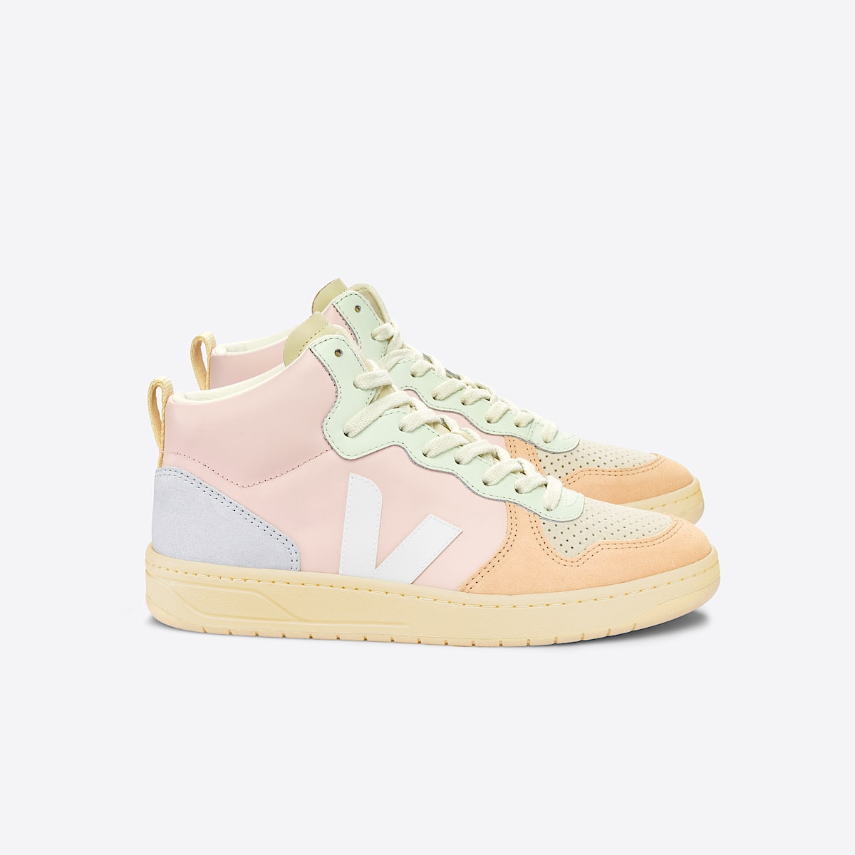 V-15 LEATHER PETALE WHITE MULTICO